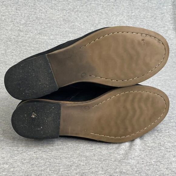 Diba Booties Womens 9.5M Black Leather Eli Boots Combat Lace Up Cap Toes - Picture 8 of 11